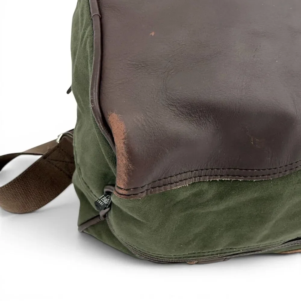 Duluth Pack Canvas Leather Weekender Duffel Bag Olive Drab 33L
